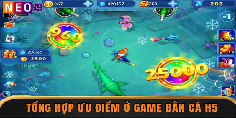 Tổng hợp ưu điểm ở game bắn cá H5